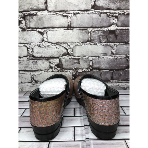 Koi by Sanita Pink Croc Leather Platform Danish Clogs Shoes Women Sz 42EU/11M US - Picture 6 of 16